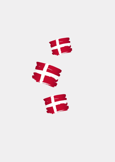 3 små danske flag
