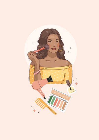 Pige der ligger makeup