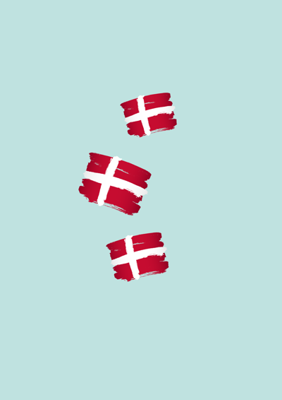 Grafik med danske flag