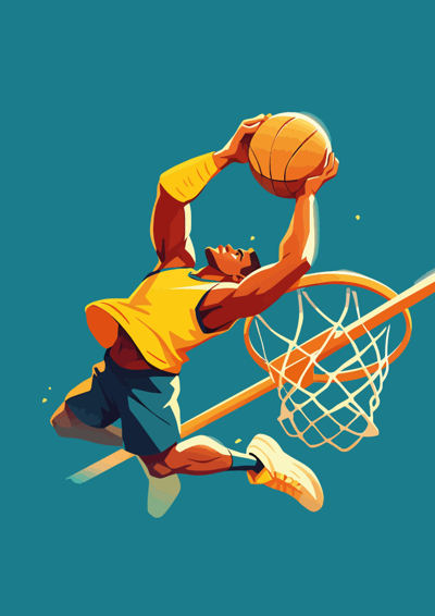 Mand spiller basket ball