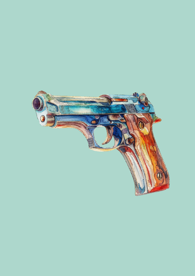 Tegning af pistol