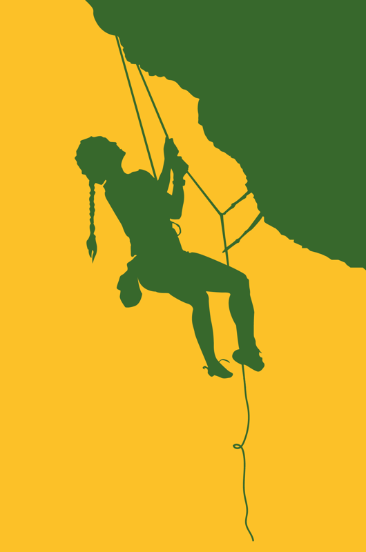 Grafik pige der klatre