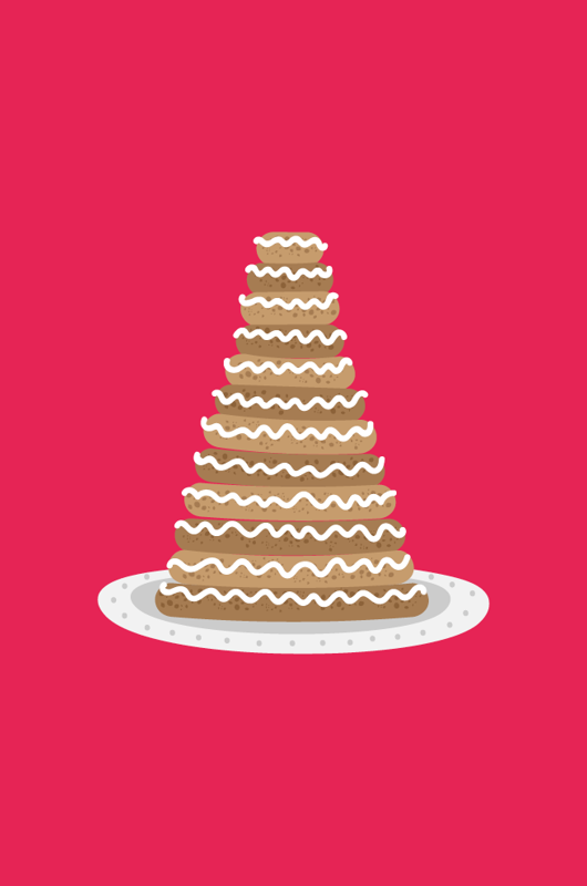 Tegning af kransekage