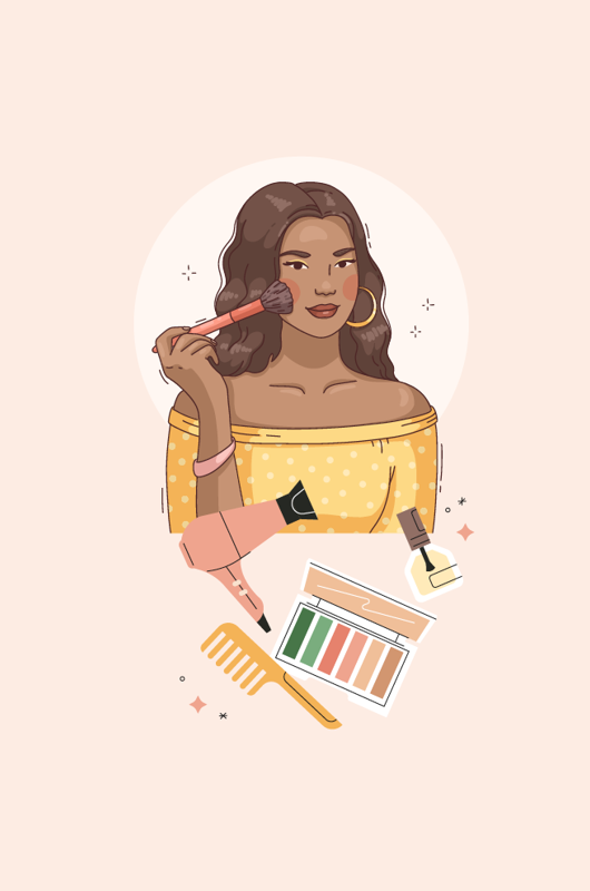 Pige der ligger makeup