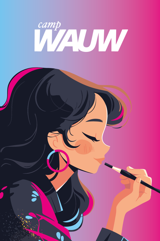 Grafik campwauw pige der ligger make up