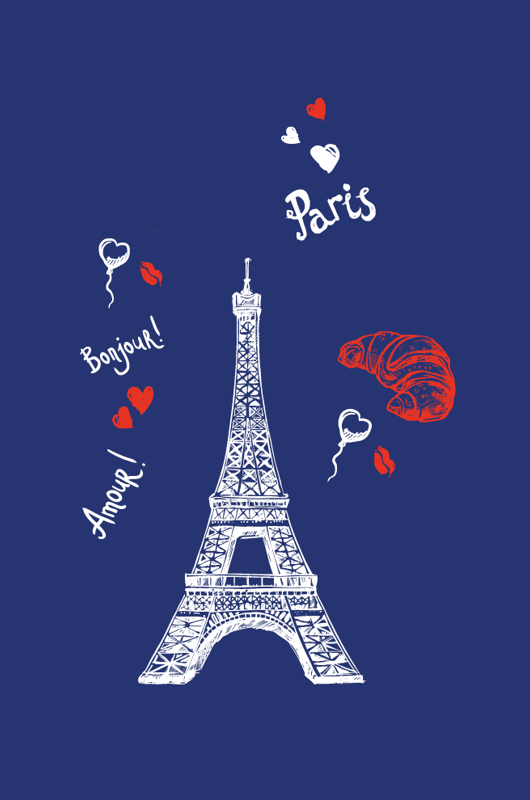 Tegning af Eiffeltårnet 