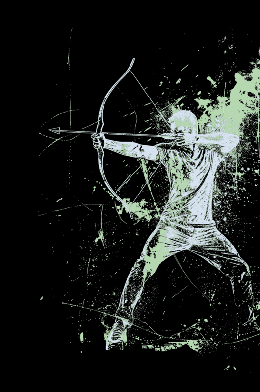 Dreng skyder bue og pil