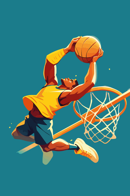 Mand spiller basket ball